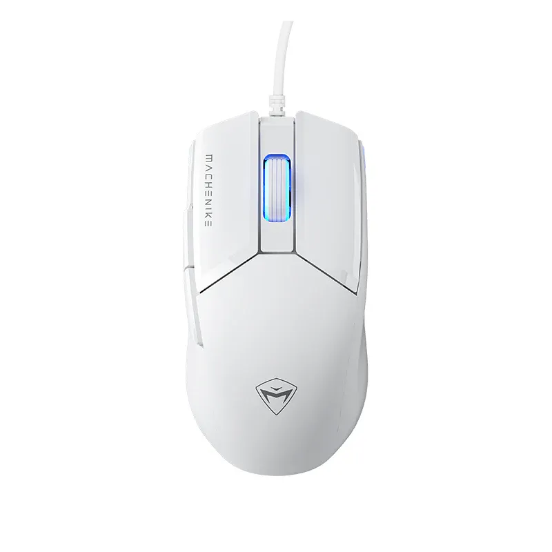 Mouse Gamer Machenike M7 PRO - Chipset A825 - 12.800 DPI - RGB - Branco (Imagem 1)